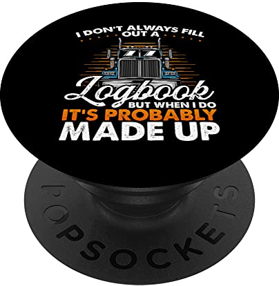 Trucker Fahrtenbuch Trucker Lkw-Fahrer PopSockets mit austauschbarem PopGrip