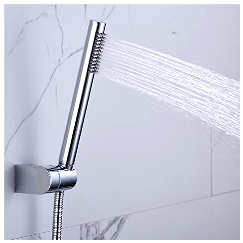 Handbrause dusche,Wassersparend duschkopf, Messingkern48 Loch Hochdruck Rain-Strah,Anti-kalk Brausestrahl,Die Oberfläche des Zylinders ist verchromt Bequemer Griff und einfaches Design