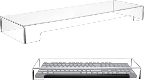 DOITOOL Housse De Clavier, Acrylique Transparent Anti-Chat Couverture De Clavier Fil 104 Touches, Protege Mécanique Couvercle De D'ordinateur, Protege Clair De pour sans