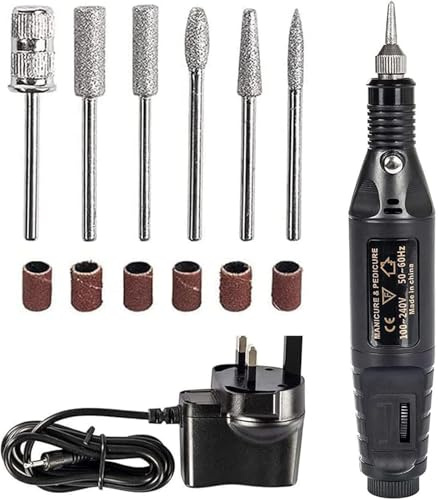 Electric Nail File, Nail Drill Machine for Gel Nails, Adjustable Speed, Electric Nail Drill E File for Nail, Portable Manicure Pedicure Set for Women Girls Mum Nail Care Gifts