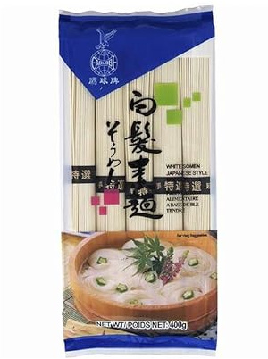 Fideos Somen estilo japonés de trigo 400 g Pack 2 unidades Cocción rápida 4-5 min para sopas ramen wok y ensaladas frías