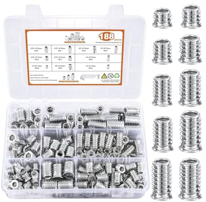 Set Di Dadi A Brugola | Assortimento Di Dadi Esagonali Per Mobili,Set Di Bulloni, Ferramenta Per Mobili In Legno Di Pino E Compensato