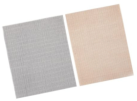 ROMISBABA 2 pièces Tapis de Cuisson BBQ Fibre de Tapis Antiadhésif Réutilisable pour Grill Plaque de Cuisson et Barbecue pour Pique et Repas Extérieur