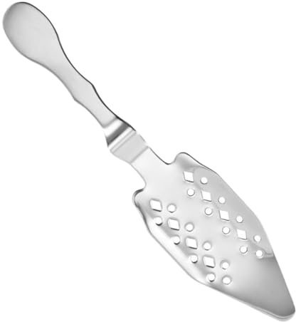 ROMISBABA Stainless Steel Absinthe Spoon with Cube Sugar Dripper Rustproof Wormwood Spoon for Household Absinthe Fountain Bar Tool for Cocktail Accessories and Drinking Adults