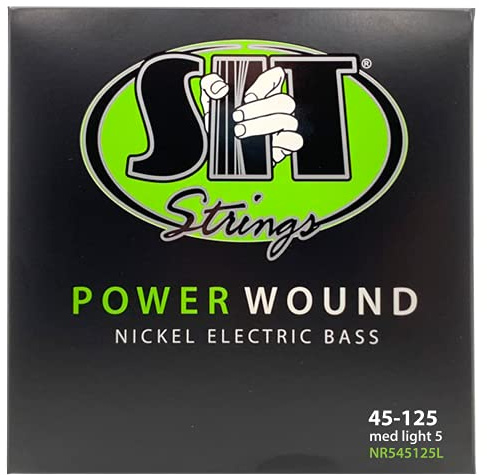 SIT Strings Power Wound Nickel Bass Guitar Strings (S.I.T.), 5-String Bass Light 45-125, NR545125L