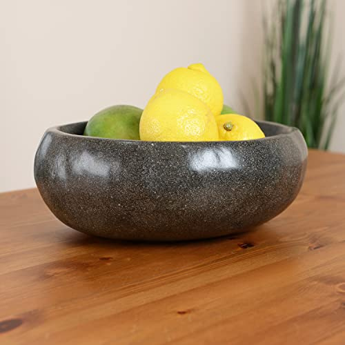 wohnfreuden Schale Flussstein Obst Deko Aufbewahrung rundum poliert ca 30 cm