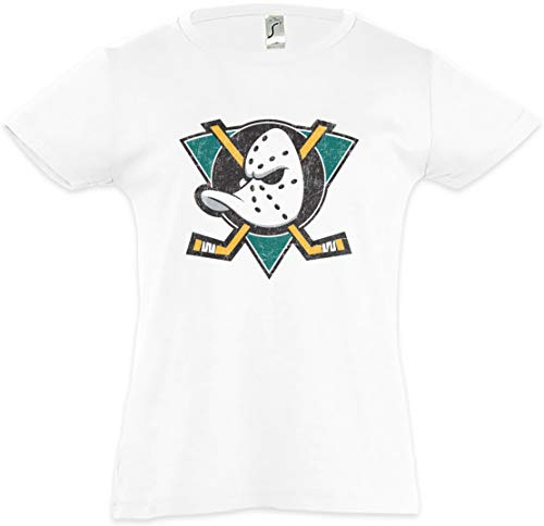 Urban Backwoods Ducks Hockey Camiseta para Niñas Chicas niños T-Shirt Blanco Talla 10 Años