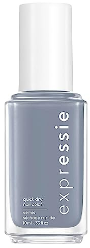 Essie Schnelltrocknender Nagellack „expressie“, Nr. 340 air dry, Blau, Vegane Formel, 10 ml