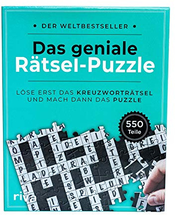 Monsterzeug Kreuzworträtsel-Puzzle mit 550 Teilen, 2in1 Buchstabenrätsel und Puzzlespiel, Rätsel-Puzzle für Puzzlefans und Rätselfreunde