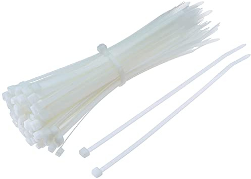 MagiGrip™ 100 Pack White Cable Ties/Zip Ties/Nylon Wrap 150mm x 3.6mm