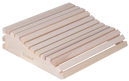 Suleno Sauna Kopfstütze Holz Espe - ergonomische Saunakopfstütze für Kopf & Nacken - Hochwertiges Sauna Zubehör, hygienisch & langlebig - Saunazubehör Nackenstütze & Kopfkeil - Modell OLE
