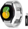 LanQii 20MM Cinturino di Ricambio Compatibile con Samsung Galaxy Watch FE 40mm/Watch 7 40mm 44mm/6 Classic 43mm 47mm, Acciaio Inossidabile Metallo Braccialetto per/Amazfit GTR Mini/GTS 4/Mini-Argento