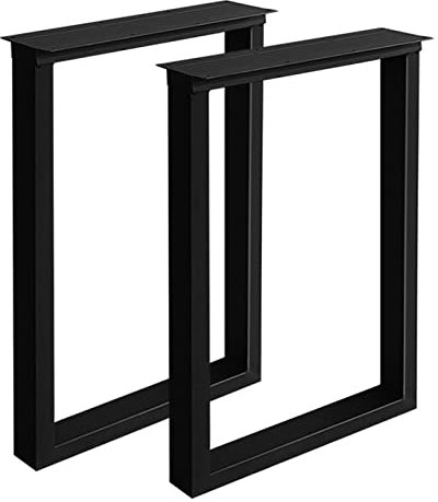 2 Stück Tischkufen, Tischgestell Industriedesign, Robuste Möbelfüße, Tischbeine Metal, Kufengestell Für Holztische, DIY Esstischgestell Tischbein, Mit Schrauben, Schwarz, Gold ( Color : Black , Size :