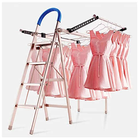 luckxuan Wäscheständer/Wäschetrockner Multifunktionaler Leiter -Kleidung, bodenklappbare Trocknungsregal Clothes Drying Rack