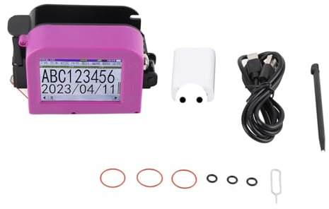 Fafeicy Impresora de Inyección de Tinta Portátil DP19, Pantalla Táctil LED, 20W, Altura de Impresión 12,7mm, Batería 1200mAh