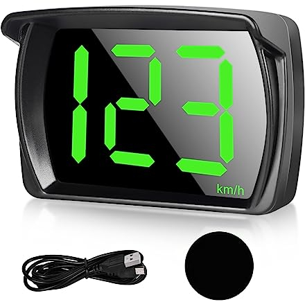 Aicharynic Head Up Display, Digitaler Tachometer Geschwindigkeitsmesser Universal HUD mit GPS, Beidou Dual-Chip für Alle Autos, USB Plug and Play, KMH