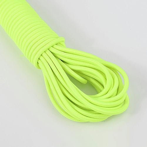 10 metros, 2,4 mm, 26 colores, banda elástica redonda, cuerda elástica redonda, banda de goma, línea elástica, accesorios de costura para bricolaje, amarillo fluorescente, 2,4 mm, 10 m