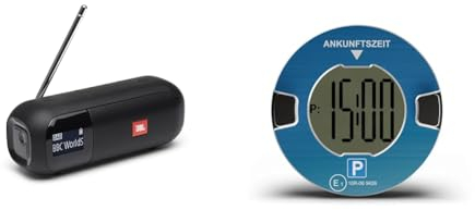 JBL Tuner 2 Radiorekorder in Schwarz – Tragbarer Bluetooth Lautsprecher mit MP3 & ooono Park - Elektronische Parkscheibe mit Zulassung fürs Auto