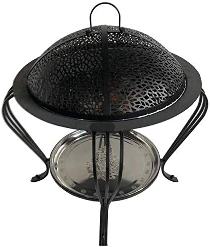 NOALED Feuerstelle für draußen, Außenfeuer, großes Lagerfeuer, Holzofen, Terrassenkohlegrill, Feuerstelle für Außengrill, Holzkohlegrill ohne Rauch, mit Funkenschutz