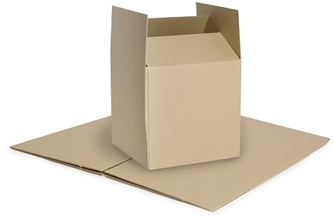 WePack 3 Stück Faltkarton 500x500x500 mm Innenmaß Versandkarton E-commerce Karton 2-Wellig Braun Kartonage Verpackung Postkarton Versandschachtel Paket Päckchen