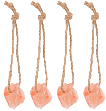 Kisangel Pink Salt Licking for Horses Cattle Deer Feed 4Pcs for Livestock Health Growth