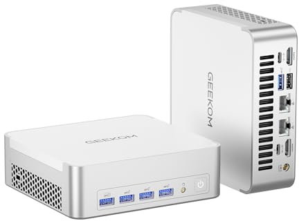 GEEKOM XT1 Mega AI Mini-PC, 14th Gen Processeur Intel Ultra U5-185H (16K/22T, jusqu'à 5,1 GHz), 32 GB DDR5 RAM, 1 TB SSD, Mini-PC de Bureau Windows 11 Pro, WiFi 7/BT 5.4/Dual 2.5G LAN/USB4.0/8K