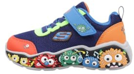 Skechers John Deere x Adventure Track Rugged-Brights para niño, Tela Azul Marino, Rojo Lima, sintético Mu, 5 UK Child