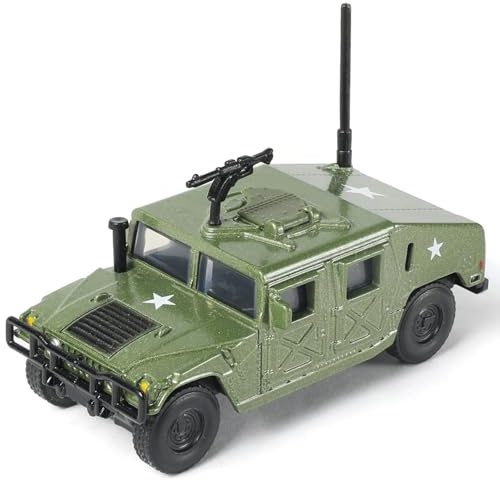 NUOTIE 1/64 Hummer H1 Auto Modell Militärfahrzeug Geländewagen Druckguss Metall Modellbausatz Militär Multifunktional H1 Auto Militär Spielzeugauto Modell für Erwachsene Sammlung oder Geschenk | Druckguss-Metallmodellbausatz Militär-Panzerauto-Multifunktions-LKW gepanzert für Erwachsene Sammlung oder Geschenk