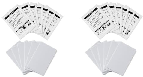 MQODLFP Lot de 20 cartes de nettoyage CR80, lecteur de cartes double face, cartes de nettoyage pour terminal de balayage POS – CR80