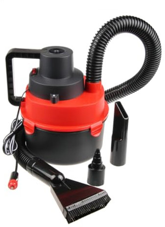 TINEASUR de Voiture Portable Nettoyeur Portable Puissant portatif Compact Nettoyeur de Voiture sous Vide plumeau Sec Rouge