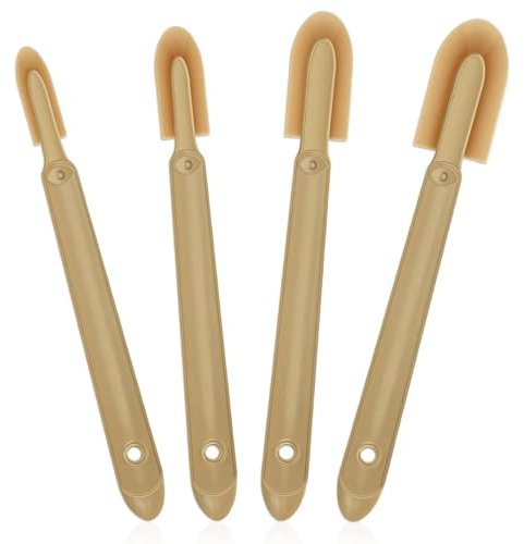 Squeegee Gluing Caulking Tool Rubber Grout Tool for Mortar Silicone Ergonomic Handle Ideal for Brick Baseboards Kitchen Bathroom Surface Finishing and Sealing (4 Pcs)