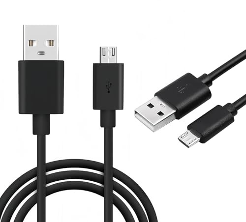 Micro Usb Cable 3m 2A Micro-Usb Fast Charging Cable Power Supply Cord | Usb to Micro Male to Male Data Transfer Cable for Kindle Samsung Android Phone Tablets Speaker Black