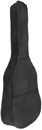 FRCOLOR Gitarrentasche aus Oxford Gewebe mit Extra Aufbewahrungstasche Schützende Tragetasche für E-Gitarre für Outdoor Auftritte Schwarz