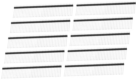 Unifizz 2,54 mm Pitch 40P gerade einreihige männliche Stiftleiste, 23 mm Länge, Kupfer-Steckerleiste für Leiterplatten-Prototyping, 30 Stück
