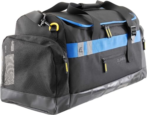 CRESSI dal 1946 - Olimpia Pool Family Duffle - Borsone Tecnico Modulare Sportivo, Ideale per Piscina Uomo e Donna e Attività Acquatiche anche Collettive, Nero/Blu 45 L