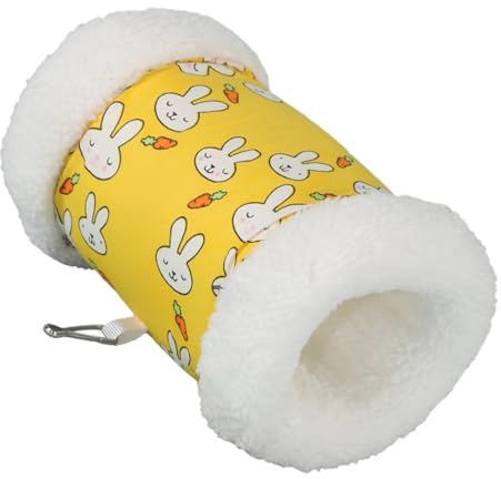 Pocoiau Morbido giocattolo a tunnel in peluche per piccoli animali per intrattenimento, calore e nascondigli decorativi per gabbie, posto per criceti, cuccia per animali domestici in peluche