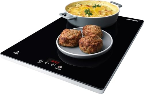 Steba WP 230 ECO - Piastra riscaldante in vetroceramica, 230 W, colore: nero, touch control, superficie 38 x 30 cm