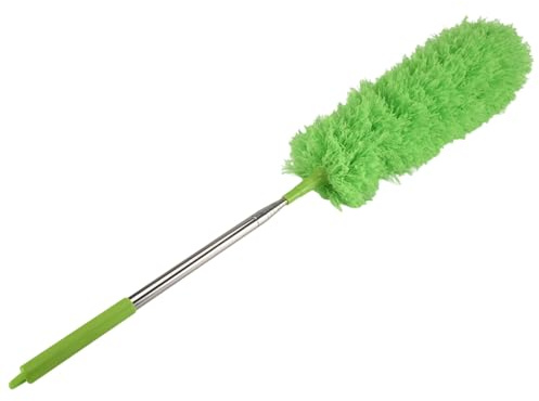 Donaasoal Gutter Cleaning Brush Roofing Tool with Telescopic Extendable Pole 8.2Ft Guard Cleaner Tool Easy Remove Leave, green
