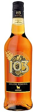 Osborne 103 Etiqueta Negra – Brandy de Jerez Solera Reserva aus Spanien, hergestellt nach dem Solera-Verfahren in Eichenholzfässern gereift mit 36% vol. (1x 0,7l)