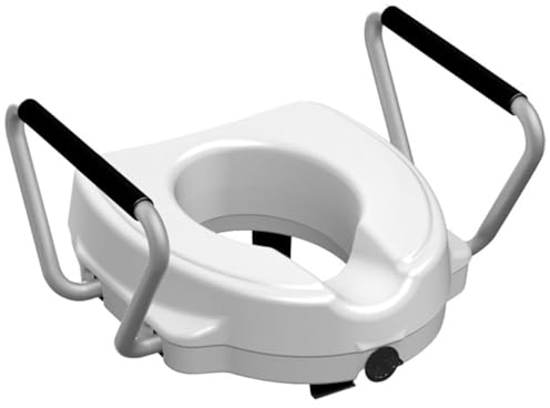 Rialzo per seduta WC 12,5 cm rialzo water con braccioli fissi a vite centrale portata 130kg