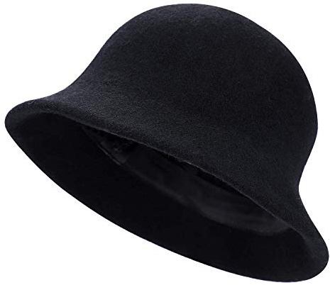 ITODA - Cappello Invernale da Donna in Feltro di Lana, Termico, Elegante, Stile Vintage, Casual, Pieghevole, Colore Puro, in Morbido Pile, per Donne e Ragazze