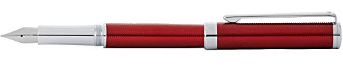 Sheaffer Intensity Engraved Red Lacquer w/Chrome Appointments and Medium Nib Fountain Pen