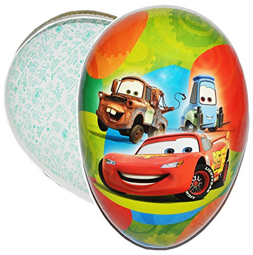alles-meine.de GmbH Füll - Pappei 38 cm - Cars Lightning McQueen Auto - Osterei/Ei zum befüllen - Deko Pappe Papp Pappeier Dekoei Pappostereier Füllen - Ei Francesco Finn/Fah..