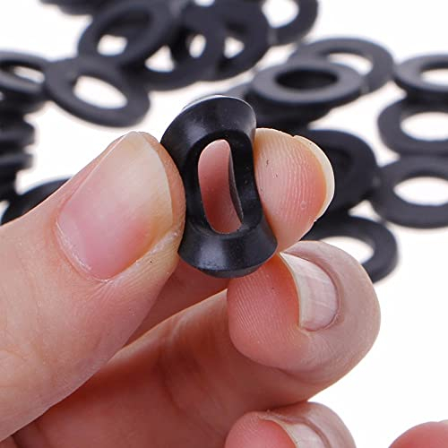 Generisch 10/20 Stück M3 M4 M5 M6 M8 M10 M12 M20 Schwarz Kunststoff Gummi Unterlegscheibe Flugzeug Abstandshalter Isolierung Dichtungsring für Schraubbolzen (Größe : 3x7mm 50pcs)