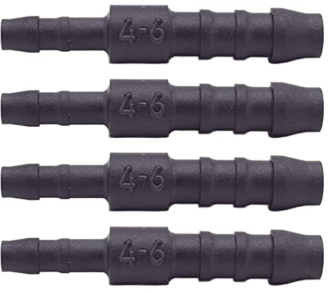 4 x YOU.S Original Schlauchverbinder Zwischenstück RGV Ø 6mm 4mm - Gerade Form - Reduzierer