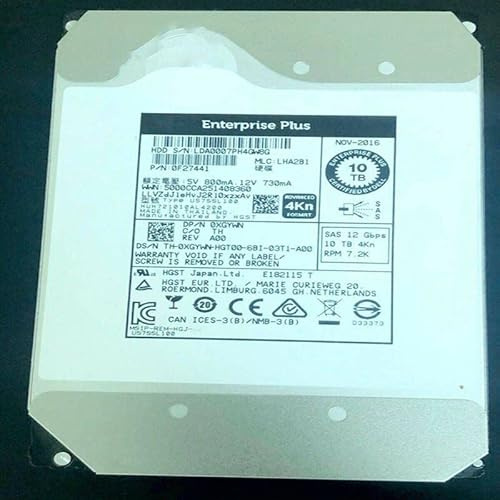 MIDTY 95% HDD para disco duro interno de 10 TB 3.5 SAS 256 MB 7200 RPM para disco duro de servidor para XGYWN 0XGYWN HUH721010AL4200