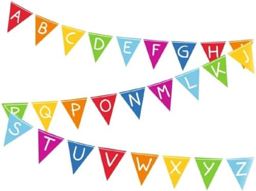 amscan Wimpelkette Einschulung Schulanfang ABC, Buchstaben A-Z, Bunt