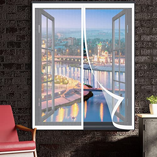 Fliegengitter Für Dachfenster 85 x 180 cm Fenster Mückengitter In Verschiedenen Größen Auswählbar Fenster-Fliegengitter Für Alle Fenster Bis, Weiß