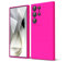 oakxco for Samsung Galaxy S24 Ultra Phone Case Liquid Silicone, Neon Bright Solid Color, Thin Slim Soft Rubber Gel Matte TPU Plain Simple Cover for Women Girl Cute, Hot Pink Fuchsia