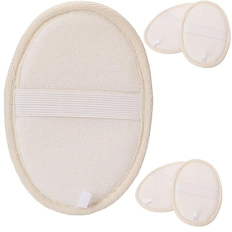 DEARMAMY 5 Piezas Exfoliante De Esponja Vegetal Esponjas De Baño Para Ducha Fregar Limpiador Cuerpo Baños Y Absorbente Lofah Limpieza Esponja De Viaje Fibras Vegetales